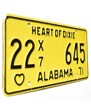 Tablica rejestracyjna USA Alabama 1971 Truck Heart of Dixie 22X7 645