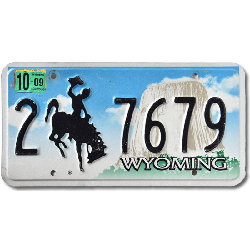 Tablica rejestracyjna USA Wyoming Bronco 2-7679