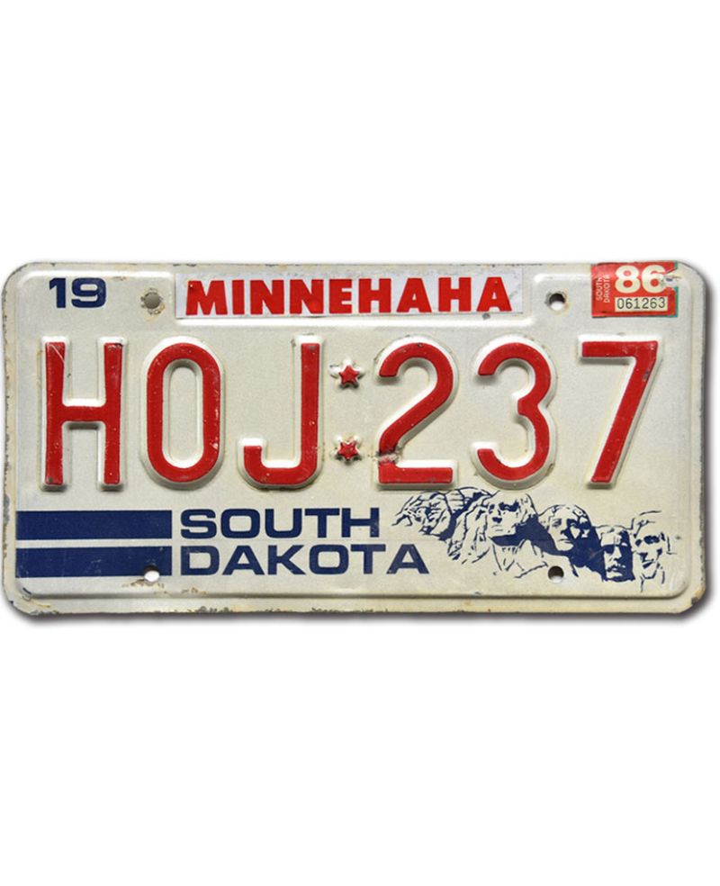 Tablica rejestracyjna USA South Dakota 1986 Faces HOJ 237