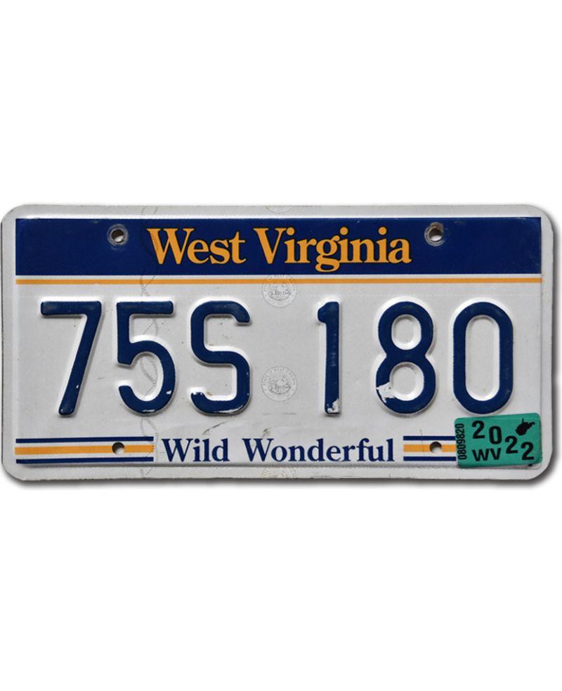 Tablica rejestracyjna USA West Virginia Wild Wonderful 75S 180