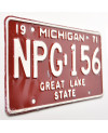 Tablica rejestracyjna USA Michigan 1971 Great Lake NPG-156
