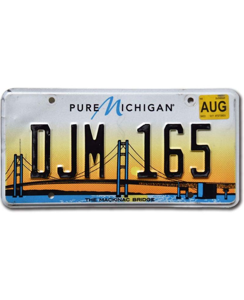 Tablica rejestracyjna USA Michigan Mackinac Bridge DJM 165