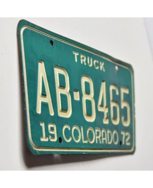 Tablica rejestracyjna USA Colorado 1972 Truck AB-8465