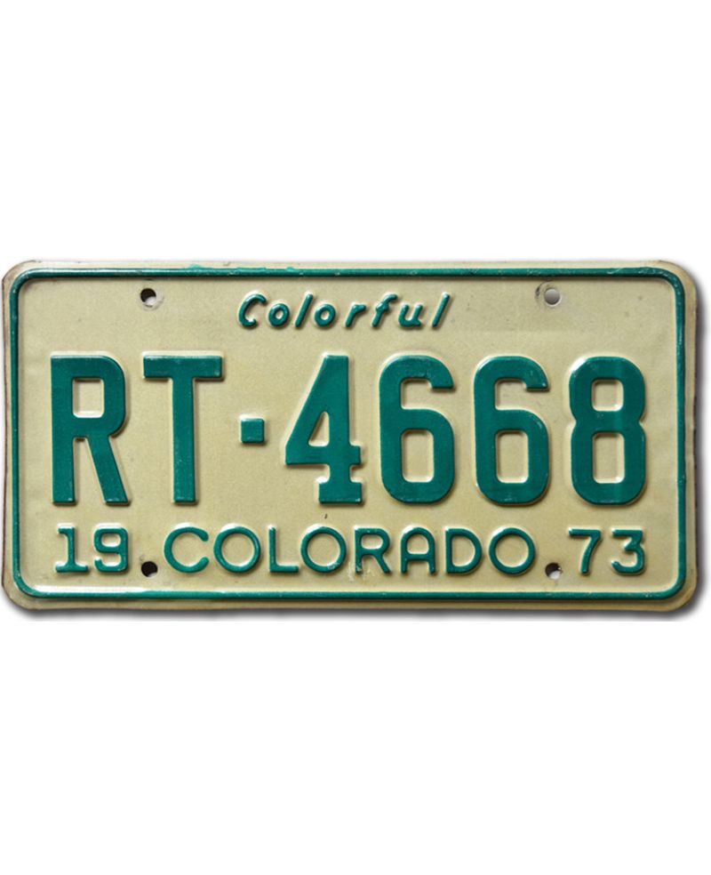 Tablica rejestracyjna USA Colorado 1973 Colorful RT-4668