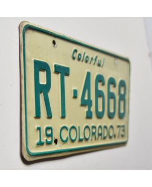 Tablica rejestracyjna USA Colorado 1973 Colorful RT-4668