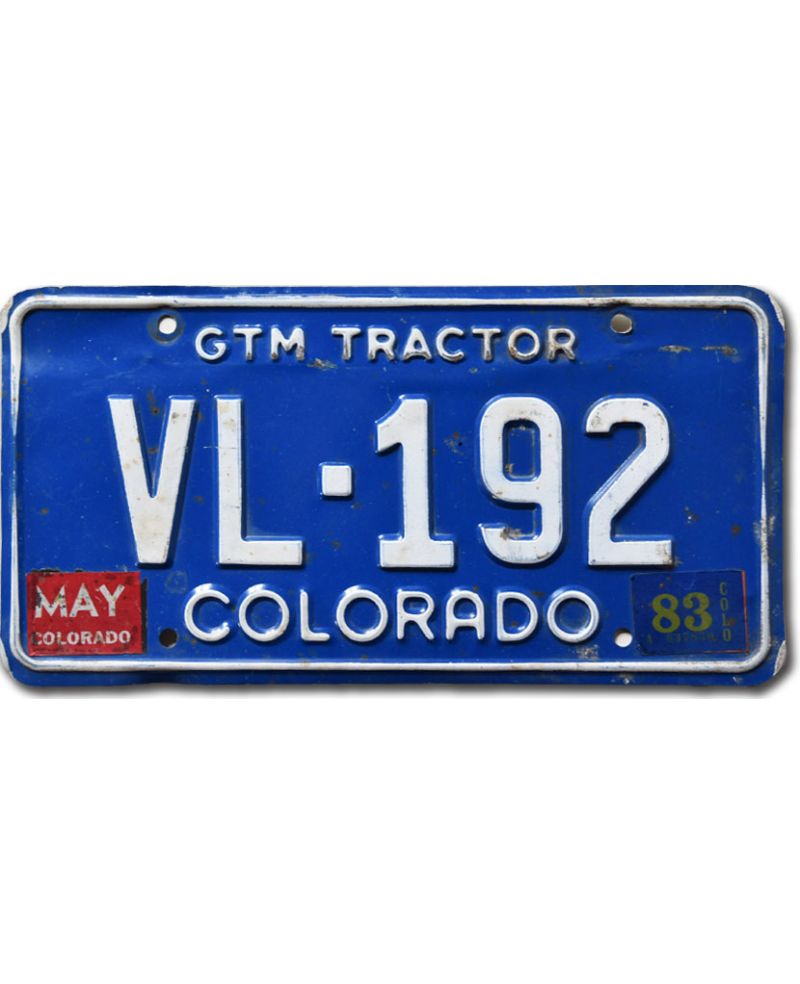 Tablica rejestracyjna USA Colorado 1973 Tractor VL-192