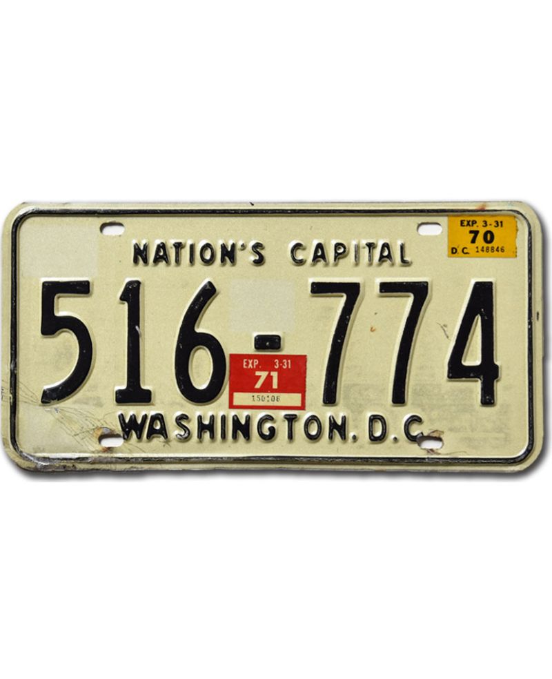 Tablica rejestracyjna USA Washington D.C. 1971 Nation´s Capital 516-774