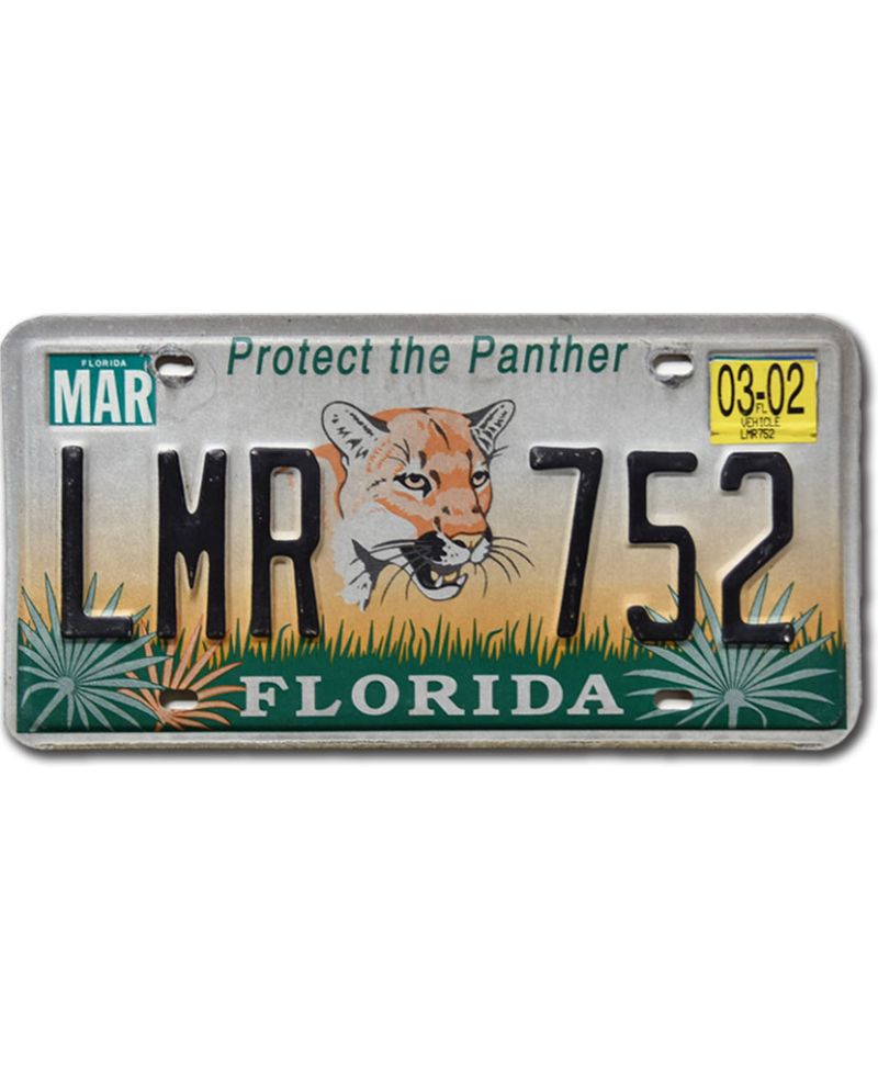 Tablica rejestracyjna USA Florida Protect the Panther LMR 752