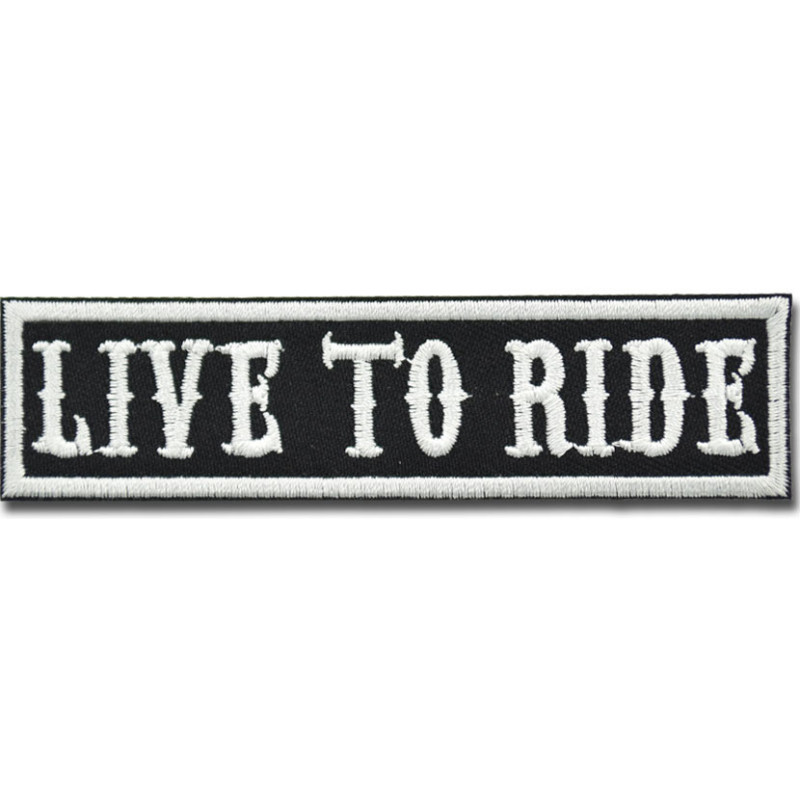 Naszywka Live to Ride 10 cm x 2,5 cm