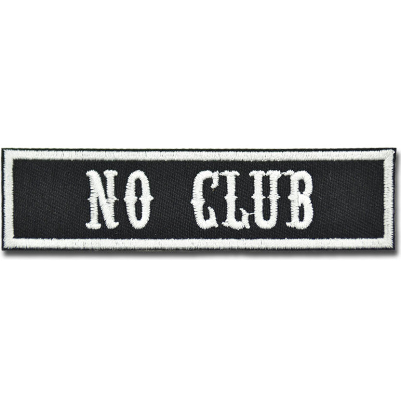 Naszywka No Club 10 cm x 2,5 cm