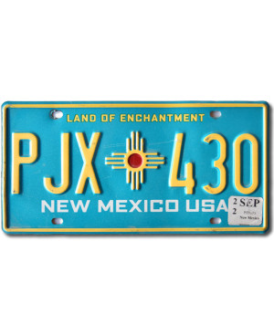 Tablica rejestracyjna USA New Mexico Blue PJX 430