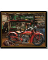 Tablica metalowa Indian Scout in Garage 40 cm x 32 cm