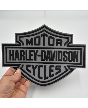 Moto nášivka Harley Davidson Motorcycle Dark reflexní XXL na záda