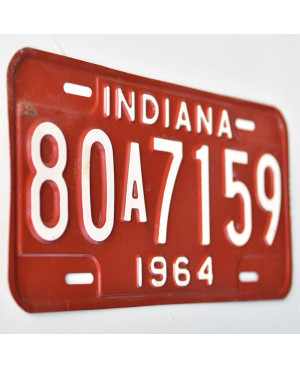 Tablica rejestracyjna USA Indiana 1964 Red 80A7159