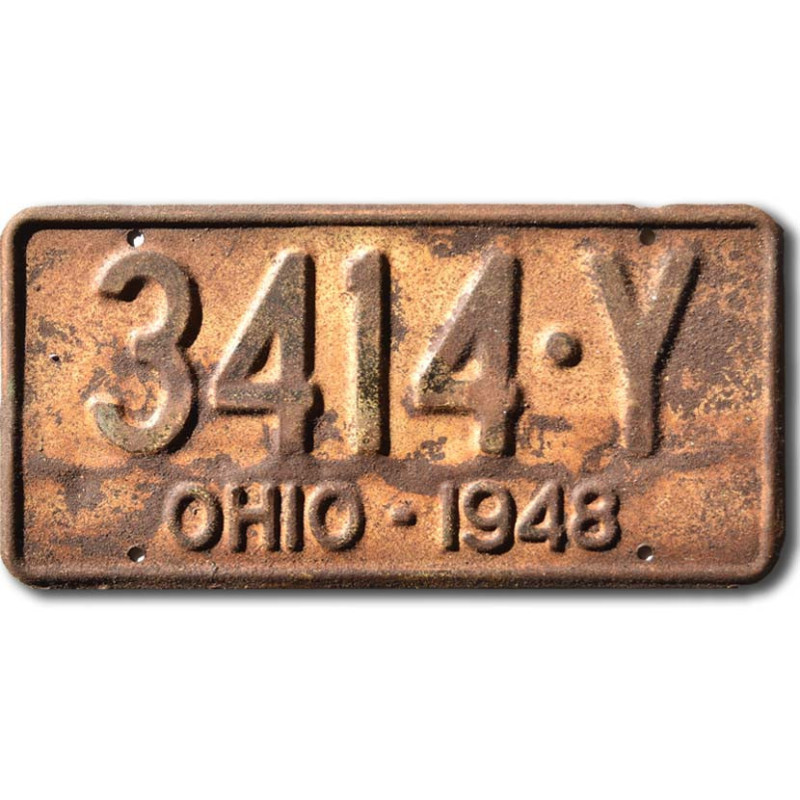 Tablica rejestracyjna USA Ohio 1948 Yellow 3114-Y