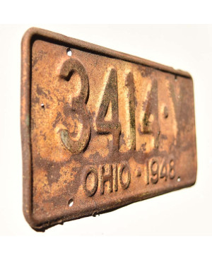 Tablica rejestracyjna USA Ohio 1948 Yellow 3114-Y