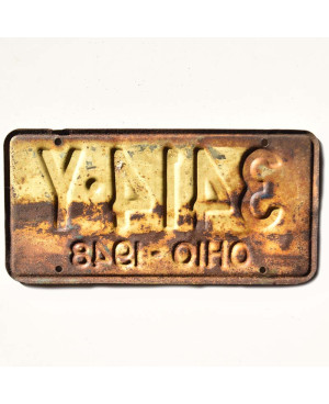 Tablica rejestracyjna USA Ohio 1948 Yellow 3114-Y