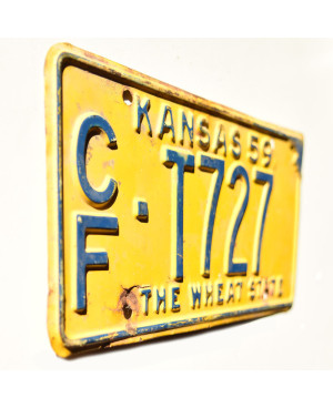 Tablica rejestracyjna USA Kansas 1959 Wheat State CF-T727