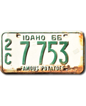 Tablica rejestracyjna USA Idaho 1966 Famous Potatoes 2C 7753