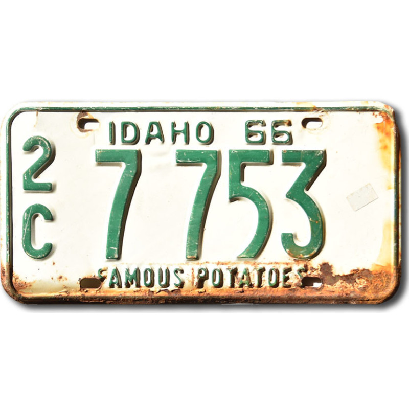 Tablica rejestracyjna USA Idaho 1966 Famous Potatoes 2C 7753
