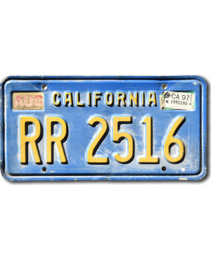 Tablica rejestracyjna USA California 1997 Blue RR 2516