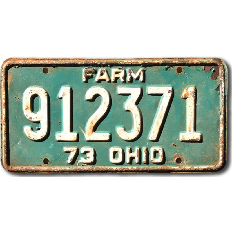 Tablica rejestracyjna USA Ohio 1973 Green Farm 912371