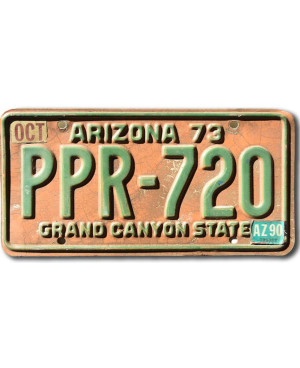 Tablica rejestracyjna USA Arizona 1973 Grand Canyon PPR-720