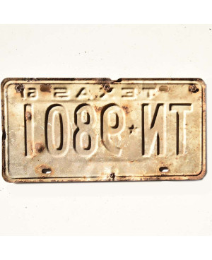 Tablica rejestracyjna USA Texas 1961 White TN-9801