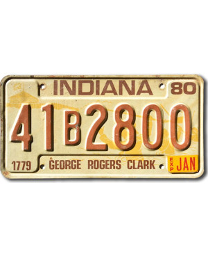 Tablica rejestracyjna USA Indiana 1980 George Rogers Clark 41B2800