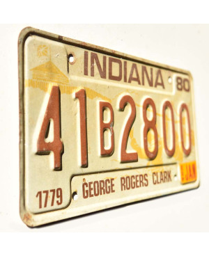 Tablica rejestracyjna USA Indiana 1980 George Rogers Clark 41B2800