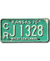 Tablica rejestracyjna Kansas 1975 Green CRJ 1328