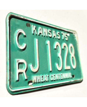 Tablica rejestracyjna Kansas 1975 Green CRJ 1328