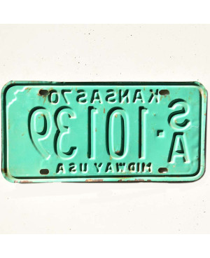 Tablica rejestracyjna USA Kansas 1970 Midway Green SA-10139