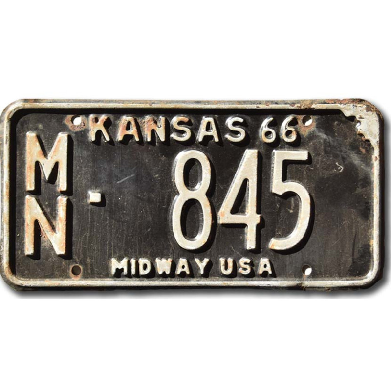 Tablica rejestracyjna USA Kansas 1966 Midway MN 845