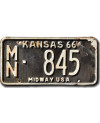 Tablica rejestracyjna USA Kansas 1966 Midway MN 845