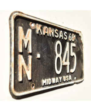 Tablica rejestracyjna USA Kansas 1966 Midway MN 845