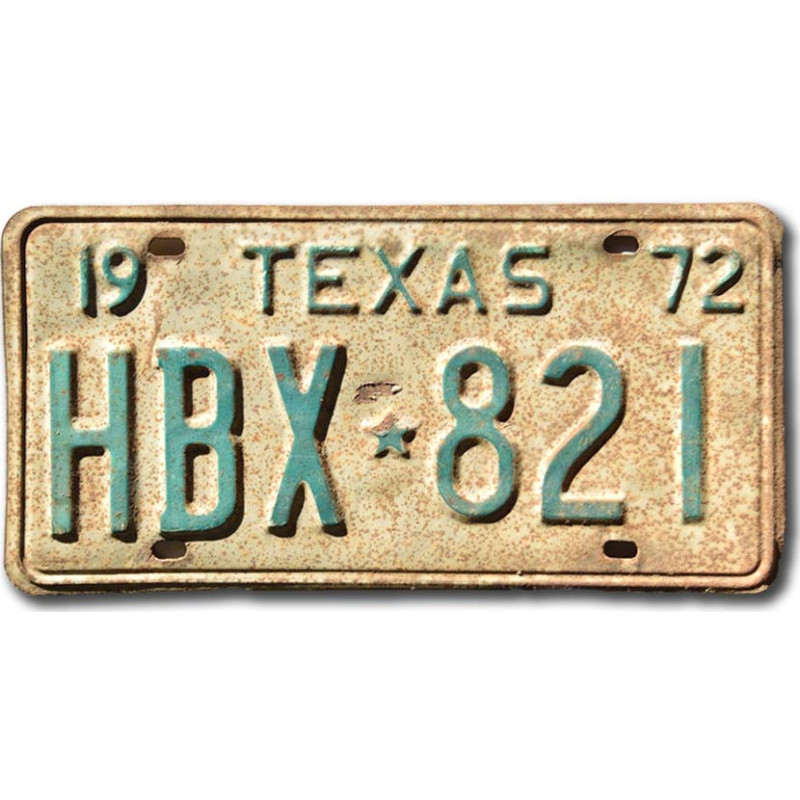 Tablica rejestracyjna USA Texas 1972 HBX-821