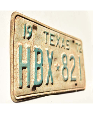 Tablica rejestracyjna USA Texas 1972 HBX-821