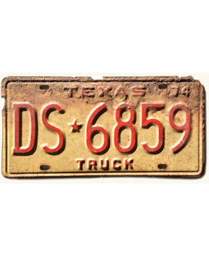 Tablica rejestracyjna USA Texas 1974 Truck DS-6859