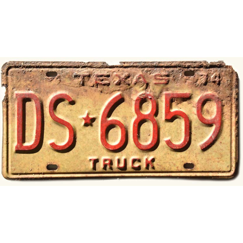 Tablica rejestracyjna USA Texas 1974 Truck DS-6859