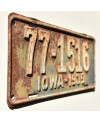 Tablica rejestracyjna USA Iowa 1939 Black 77-1516