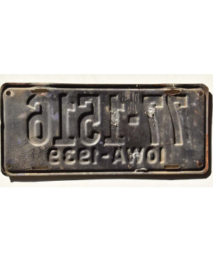 Tablica rejestracyjna USA Iowa 1939 Black 77-1516