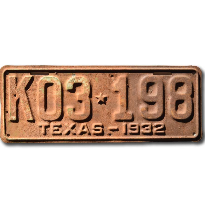 Tablica rejestracyjna USA Texas 1932 Rusty K03-198