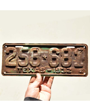 Tablica rejestracyjna USA Texas 1932 Rusty 258-681