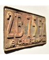 Tablica rejestracyjna USA California 1933 Rusty 2B 7552
