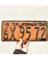 Tablica rejestracyjna USA California 1934 Yellow 6X 9572