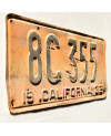 Tablica rejestracyjna USA California 1932 Yellow 8C 355