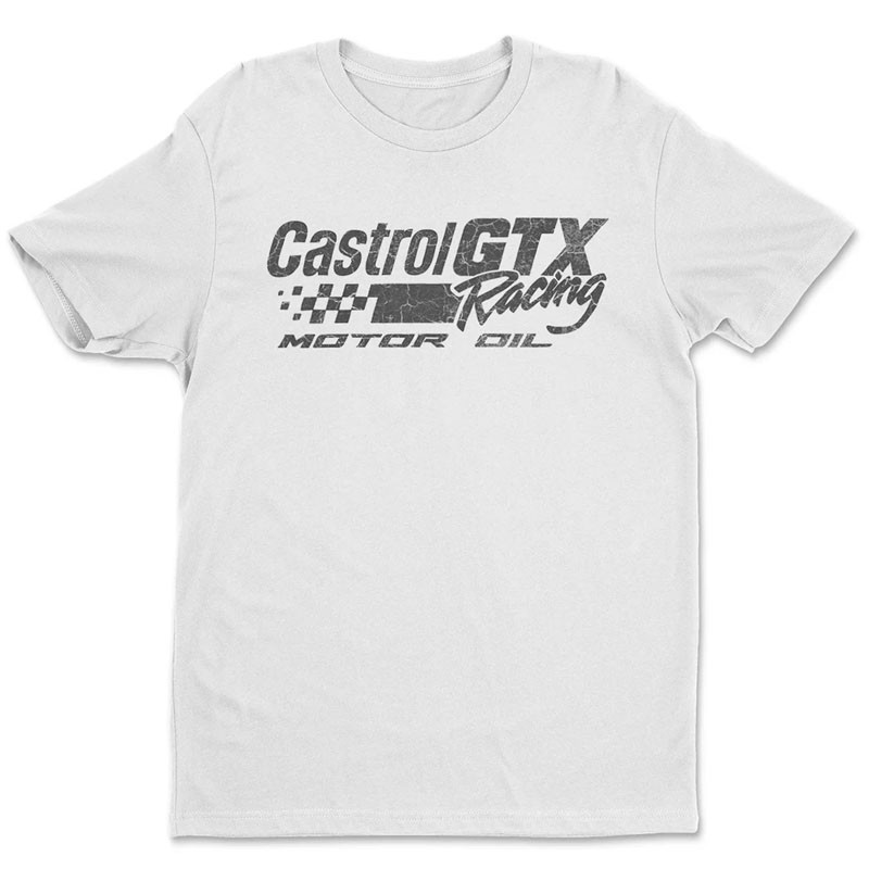 Koszulka męska Castrol GTX Racing Oil White