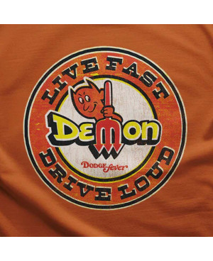 Koszulka męska Dodge Demon Live Fast Orange