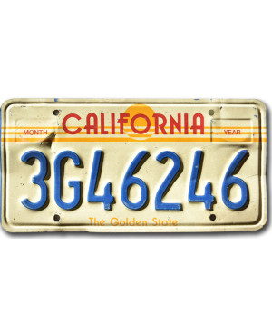 Tablica rejestracyjna USA California The Golden State 3G46246
